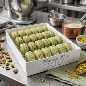 Pistachio French Macarons Macaron Bites® - 24 Count