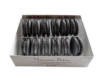 Macaron Bites® Box of 12 French Macarons – Cookies and Cream Flavor