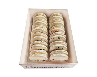 Macaron Bites - Cake Batter Cookies Gift Box - 12 Count