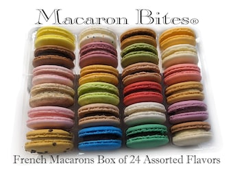 Assorted Macaron Cookies Gift Box - 24 Count
