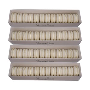 Macaron Bites - 24 Vanilla French Macaron Cookies Value Pack of 2 (48 macarons total)