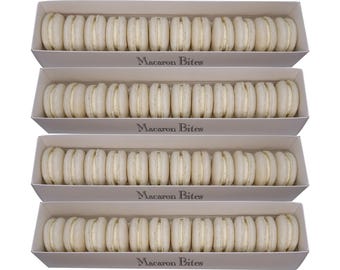 Macaron Bites - 24 Vanilla French Macaron Cookies Value Pack of 2 (48 macarons total)