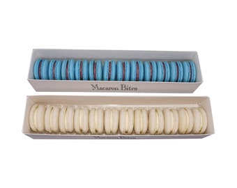Macaron Bites Blueberry and Vanilla Macarons, 24 Count