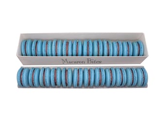 French Macarons Gift Box of 24 - Blueberry