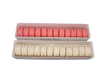 Macaron Bites Strawberry and Vanilla Macarons, 24 Count