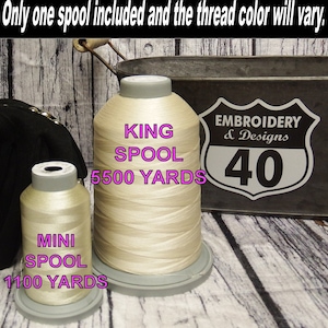 Embroidery Thread. Glide Trilobal Polyester by Fil tec. 40 weight. King spool 5500 or Mini 1100 yards. Fewer thread breaks! Made in the USA. bild 2