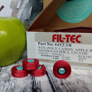 YOU PICK mixed colors! Pre-wound Magnetic core bobbins. Fil-Tec Magna-Glide Classic Embroidery Machine. Type L. Filament Polyester No. 60