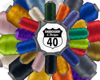 Glide polyester embroidery thread by Fil tec. Fewer thread breaks! King Spool is 5500 yards. Thread weight is 40. Made in the USA. Trilobal.