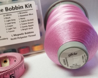 Periwinkle Glide polyester embroidery thread by Fil tec. Fewer thread breaks! King Spool 5500 yards. weight 40. Made in the USA. Trilobal.