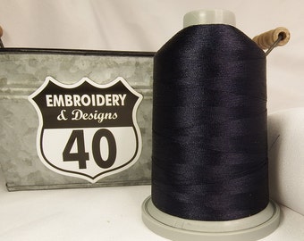 PRESIDENTIAL blue EMBROIDERY Thread Glide #30533 Polyester 5500 Yards, 40 wt.  King Large Spool. Made In USA!!  Coin 10429