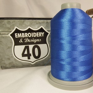 AIR FORCE Blue Thread Glide Polyester 5500 Yards, 40 wt.  King Large Spool. Made In USA!!  Air Force Blue 32382