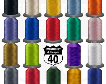 Glide Trilobal Polyester Embroidery Thread. by Fil tec. 40 weight. King spool 5500 or Mini 1100 yards. Fewer thread breaks! Made in the USA.