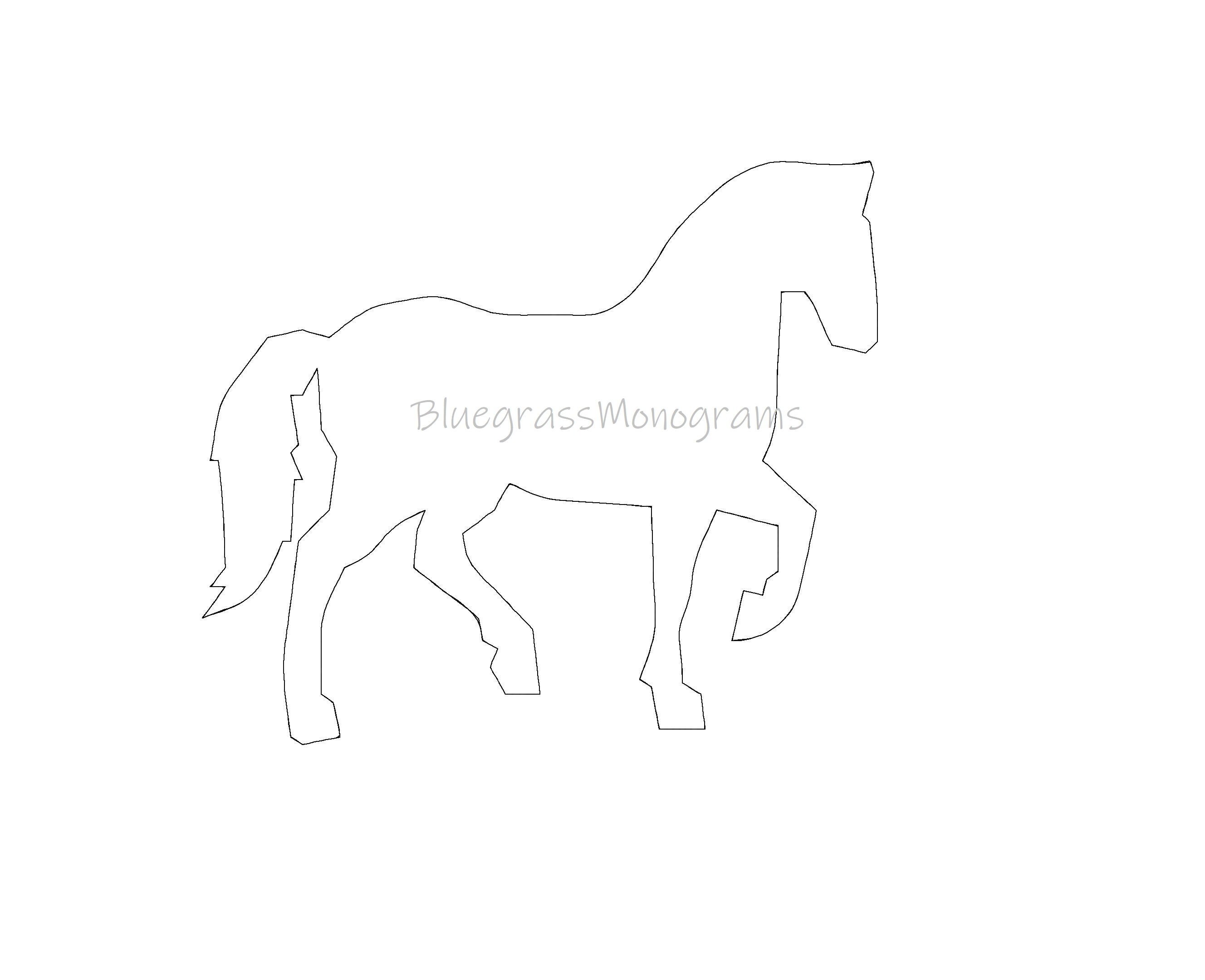 Horse Raggy Applique Farm Animal Derby KY Louisville Etsy