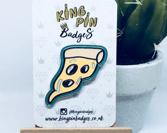 GRANDE TRANCHE DE PIZZA Émail Pin Badge | Épingle à pizza en émail | Cadeaux gourmands | Épingle en émail doux | Cadeau boîte aux lettres | Mélangez et associez 3FOR2