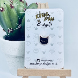 MINI KATT Emaljnål | Kattansikte-nål | Mjuk emaljnål | Presenter till djurälskare | Brevlådepresent