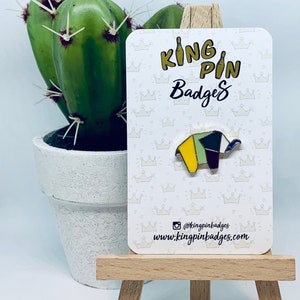 ORIGAMI ELEFANT Emaille Pin Abzeichen | Papier Kraft Pin | Soft Enamel Pin | Safari Tier Geschenke | Letterbox Geschenk | Mix & Match 3FÜR2