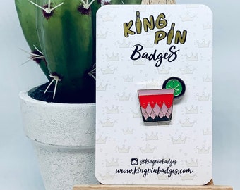 CLASSIC COCKTAIL Soft Enamel Pin Badge | Sex on the Beach Cocktail Gift | Alcohol Gifts | Letterbox Gift