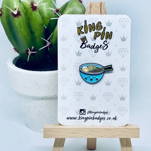 Badge en émail RAMEN | Badge de nouilles | Insigne d&#39;épingle | Épingle en émail doux |  Cadeaux gourmands |  Cadeau boîte aux lettres | Mélanger et assortir 3FOR2