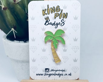 CHUNKY PALME Emaille Pin Abzeichen | Palme Anstecker | Sommer Ferien | Soft Enamel Pin | Geburtstagsgeschenk | Letterbox Geschenk