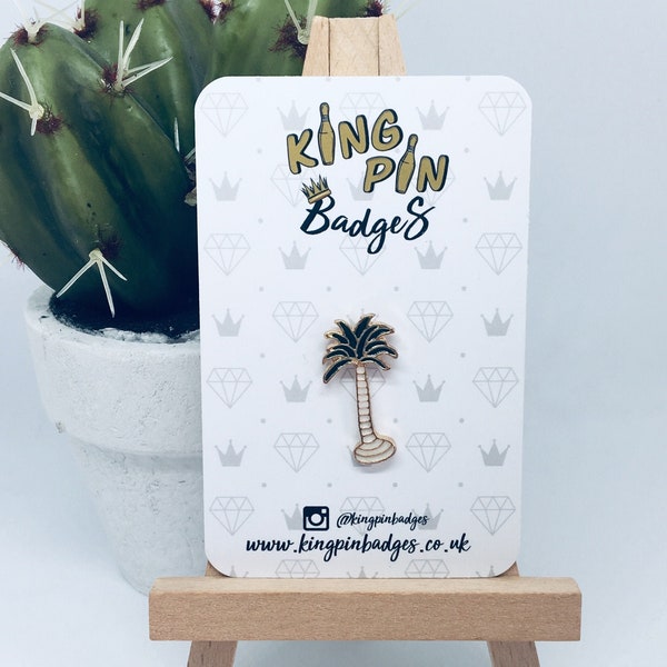 PALM TREE Enamel Pin Badge | Palm Tree Badge | Pin Badge | Soft Enamel Pin |   Letterbox Gift | Mix & Match 3FOR2