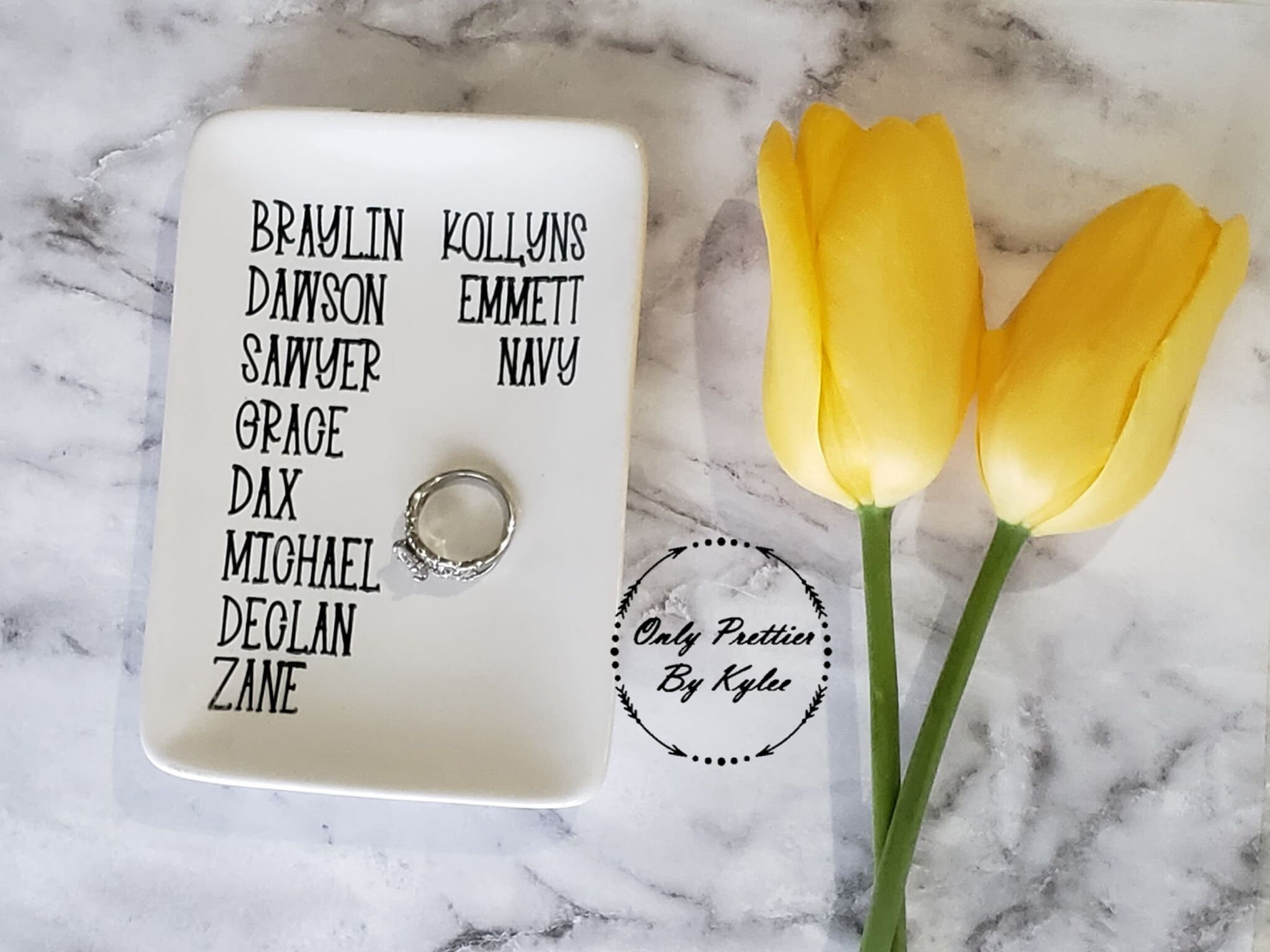 Engraved Ring Holder Custom Jewelry Plate Rectangle Multiple Etsy