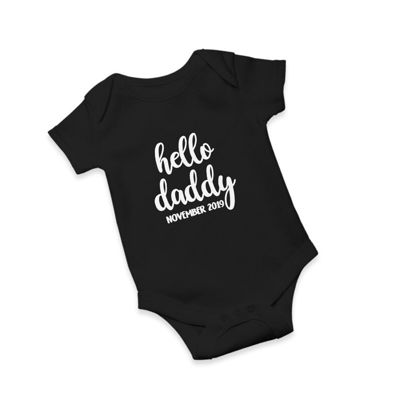 Hello Daddy bodysuit Baby announcement Personalized bodysuit Pregnancy announcement Baby Reveal Husband baby reveal Custom baby