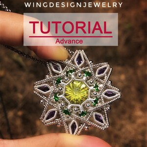 Wire Wrapped Snowflake Tutorial, Cabochon Pendant (PDF Pattern)