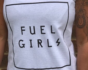 Fuel Girls White Ladies Vest Tank Top | Small, Medium and Large