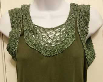 Women's green tank/Crochet tank top/Summer Top for Women/Crochet green tank/Women's Gift/Women's Clothes