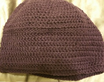 Casquette de neige / surf au crochet-casquette unisexe-chapeau d’hiver-cadeau unisexe - bonnet violet, cadeau d’hiver, casquette violette / passion violette