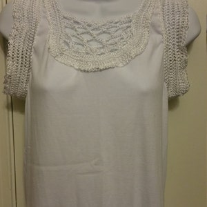Women&#39;s White Crochet Tank Top, White Crochet Tank, Women&#39;s Tank, White Tank, Women&#39;s Gift, Crochet Clothes