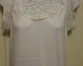 Women's White Crochet Tank Top, White Crochet Tank, Women's Tank, White Tank, Women's Gift, Crochet Clothes