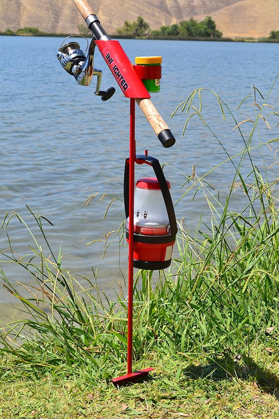 Minifighter™ Red Rod Holder. Top Rated Product on . One of the BEST Bank  Fishing Rod Holders. Made in USA by Sam's Outdoorsman 