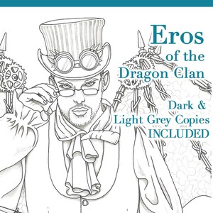 Boreas The North Wind Premium Greyscale Adult Coloring Page Etsy