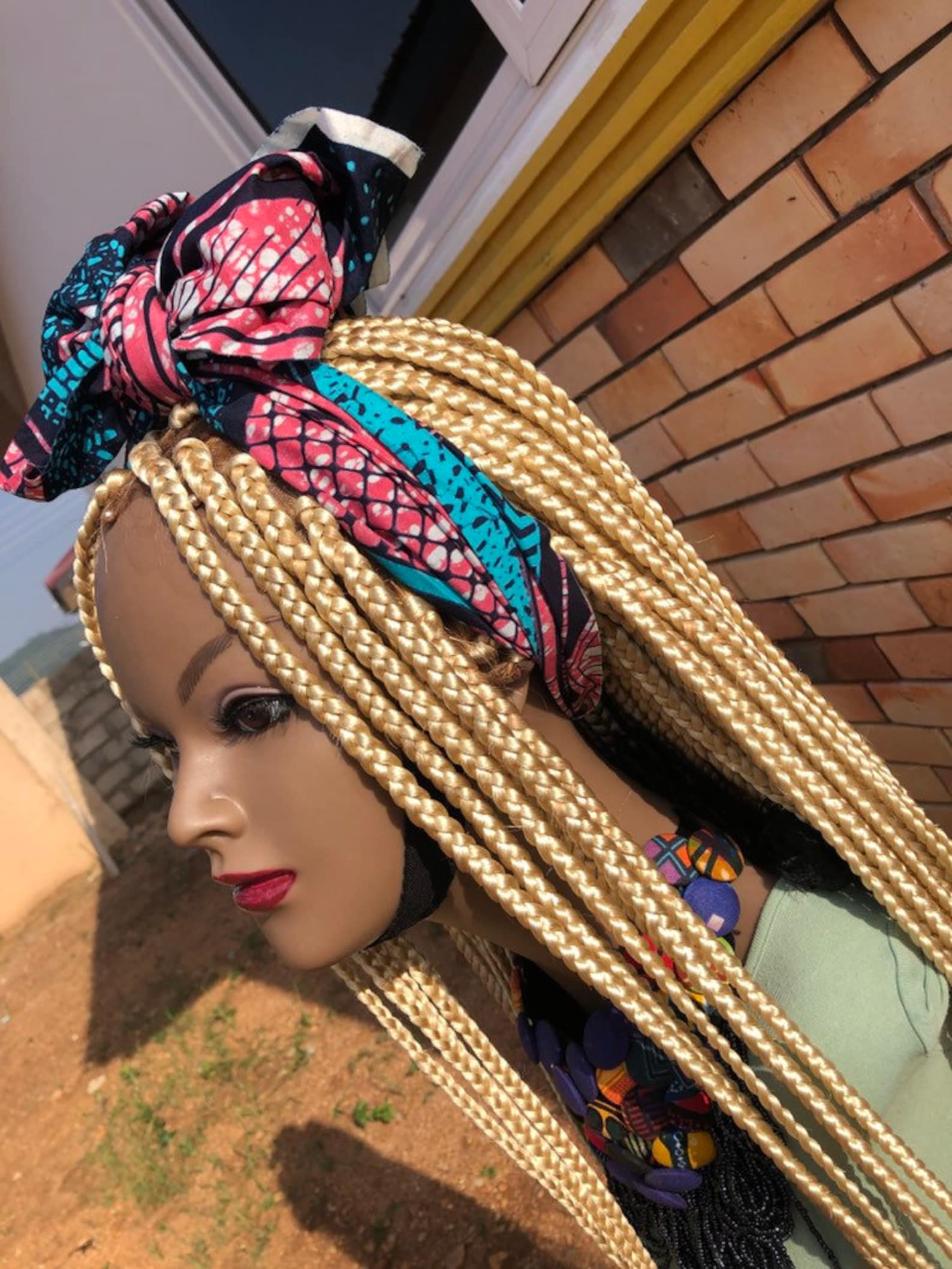 Neat Braided Wig Handmade 613 Lace Frontal Braided Wig Blonde Box