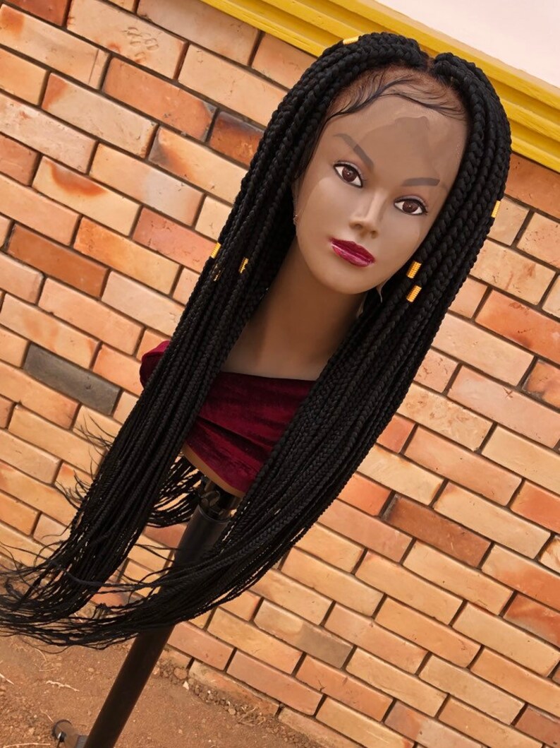 Braided Wigs Lace Frontal Jumbo Box Braided Wigs Braidswig Natural