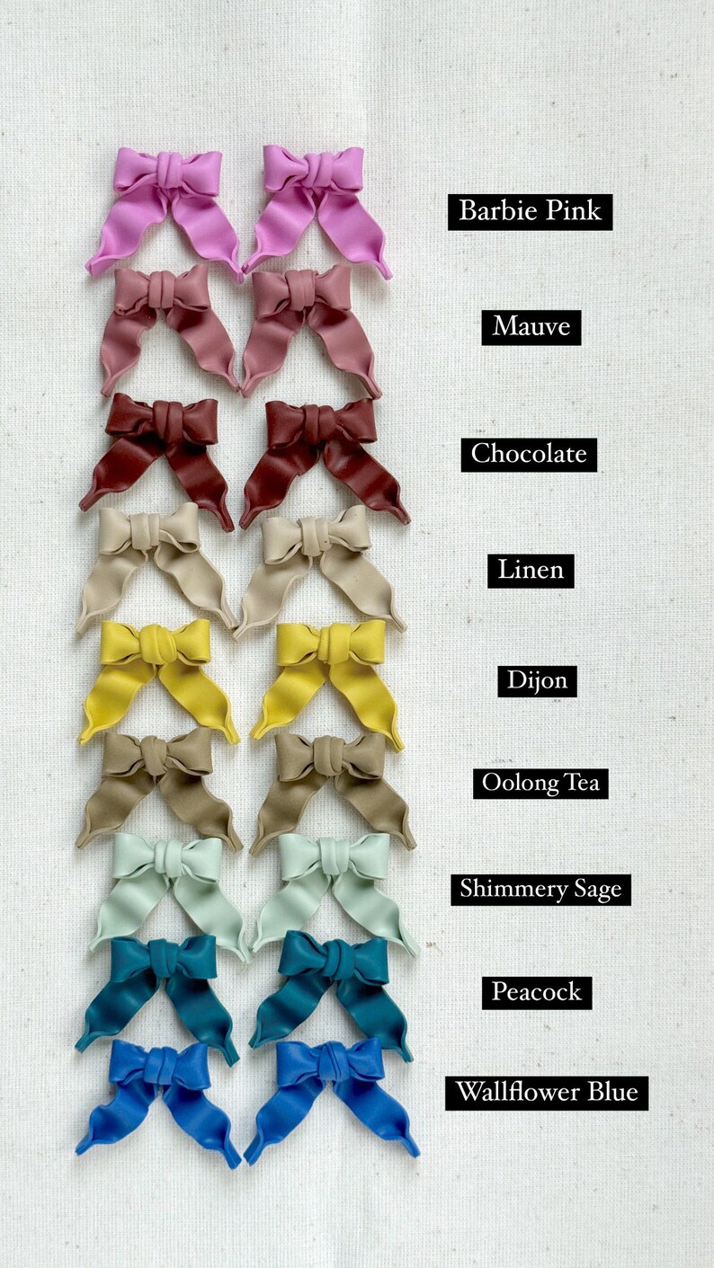 THE BABY BOWS 1 Pair Ribbon Bow Stud Earrings Bow Trend Earrings Gift Ideas Pinterest Ideas zdjęcie 2