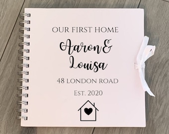 Personalised First Home Scrapbook, Home Journal, First Home Memory Book, Renovation Photo Album,  First Home Gift, Home Keepsake