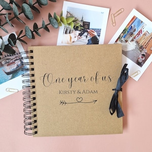 Our First Year Scrapbook Album, First Anniversary Scrapbook, Anniversary Photo Album, Anniversary Gift, Paper Anniversary Gift For Couples