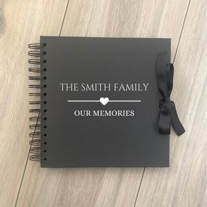 Personalised Family Scrapbook Album: Photo Memory Book, Family Adventure Book