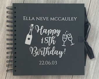 Personalised Birthday Scrapbook Album, Personalised Birthday Gift, Birthday Album, Milestone Birthday Gift, Keepsake Birthday Gift
