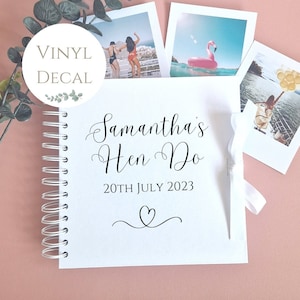 DIY Vinyl Decal For Personalised Hen Do Scrapbook, Hen Do Keepsake, Hen Do Gift, Hen Do Guest Book, Hen Party Decor, Hen Do album, DIY