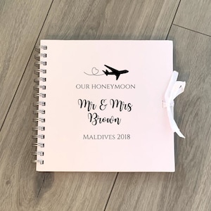 Honeymoon Scrapbook, Personalised Honeymoon Photo Album, Wedding Gift, Honeymoon Memory Book, Honeymoon Keepsake, Honeymoon Gift