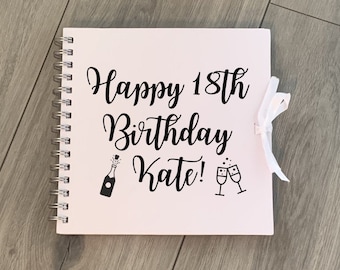 Personalised birthday scrapbook, birthday album, 18th, 21st, 30th, 40th, birthday memory book, birthday gift, keepsake birthday book