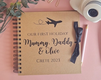Family Holiday Photo Album, Personalised Our First Family Holiday Scrapbook, Holiday Scrapbook, First Holiday Photo Album, Travel Scrapbook