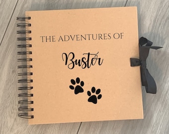 Personalised Dog Scrapbook Album, Pet Photo Memory Book, Dog Adventure Book, Dog Photo Album, Adventure Book