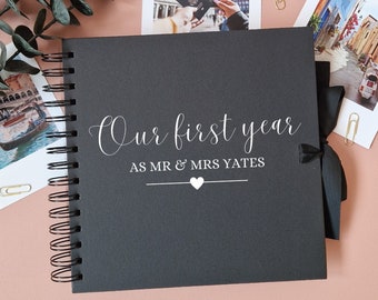 Our First Year Scrapbook Album, First Anniversary Scrapbook, Anniversary Photo Album, First Wedding Anniversary, Paper Anniversary Gift