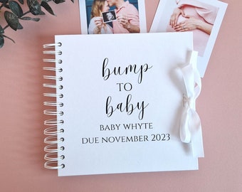 Personalised From Bump To Baby Scrapbook, Pregnancy Journal, Baby Scrapbook, Pregnancy Gift, Baby Memory Book, Baby Book, Baby Photo Album