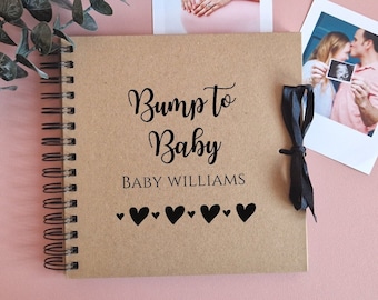 Personalised From Bump To Baby Scrapbook, Pregnancy Journal, Baby Scrapbook, Pregnancy Gift, Baby Memory Book, Baby Book, Baby Photo Album