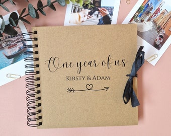 Our First Year Scrapbook Album, First Anniversary Scrapbook, Anniversary Photo Album, Anniversary Gift, Paper Anniversary Keepsake
